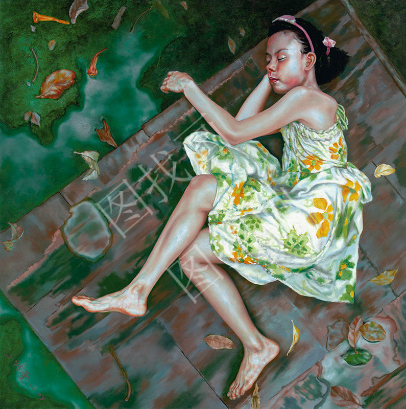 近现代 马精虎 梦雅的方舟 150x150cm